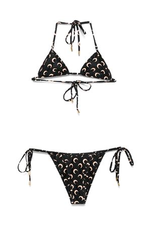 Bikini nero con stampa moon MARINE SERRE | WSW011ACJER0003IT99